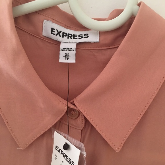 Express Blush Button Down Shirt - Picture 5 of 8